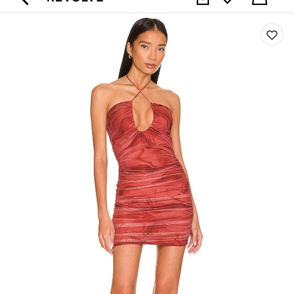 REVOLVE SUPER DOWN RED DRESS